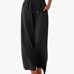 Chic Black Wide-Leg Women's Pants